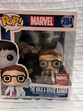 Funko Pop!  The Hulk & Bruce Banner- Exclusive Marvel Collector Corps- #284